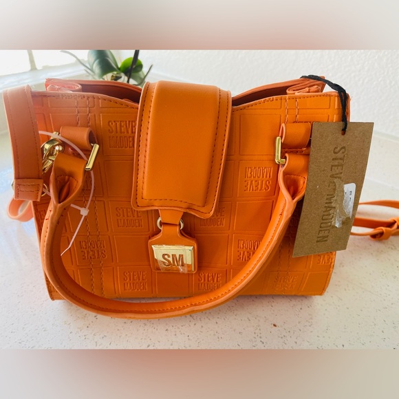 Steve Madden Handbags - Steve Madden Beliza Embossed Orange Crossbody Purse